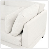 Modern Modular Sectional Sofa With Movable Ottoman, 110 Inch 4 Seat  Sofa Set With 5 Pillows, Unique Piping Stitch Design, Convertible L-Shaped Sofa For Living Room, Office & Spacious Rooms