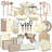Nutrichef 54-Piece Marble Non-Stick Cookware And Bakeware Set, Professional Home Kitchen Collection With Multi-Sized Pots, Pans, And Heat-Resistant Tools-98977145