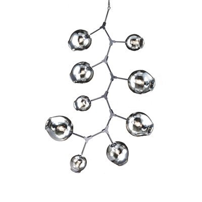 Lustre linéaire moderne Spoutnik 9 lumières Leighty