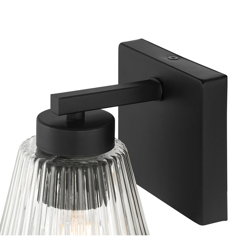 Riville 7.5" High 1-Light Wall Sconce, Black