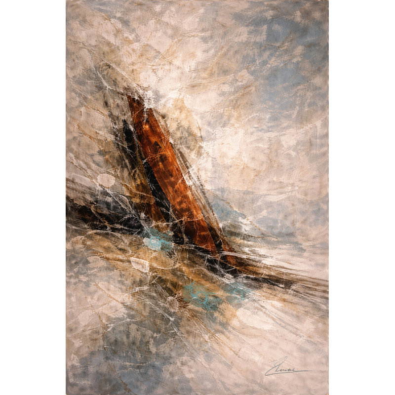 «Copper Crossing», art mural sur toile tendue, L 36 po x H 48 po x P 1,5 po