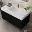 de salle de bain autoportante de 3 pouces avec plateau, bois massif imperméable, design moderne minimaliste pour des espaces élégants
