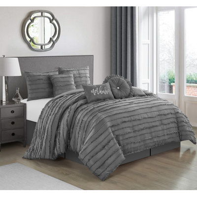 Microfiber Reversible 7 Piece Comforter Set