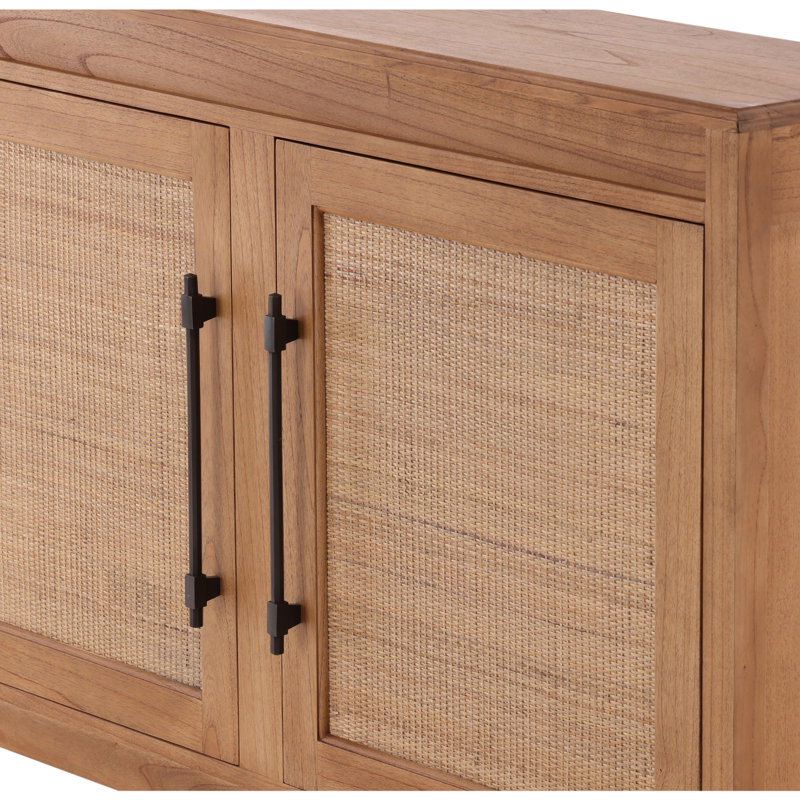 Furniture Classics Dalia Natural Mahogany Raffia Cabinet