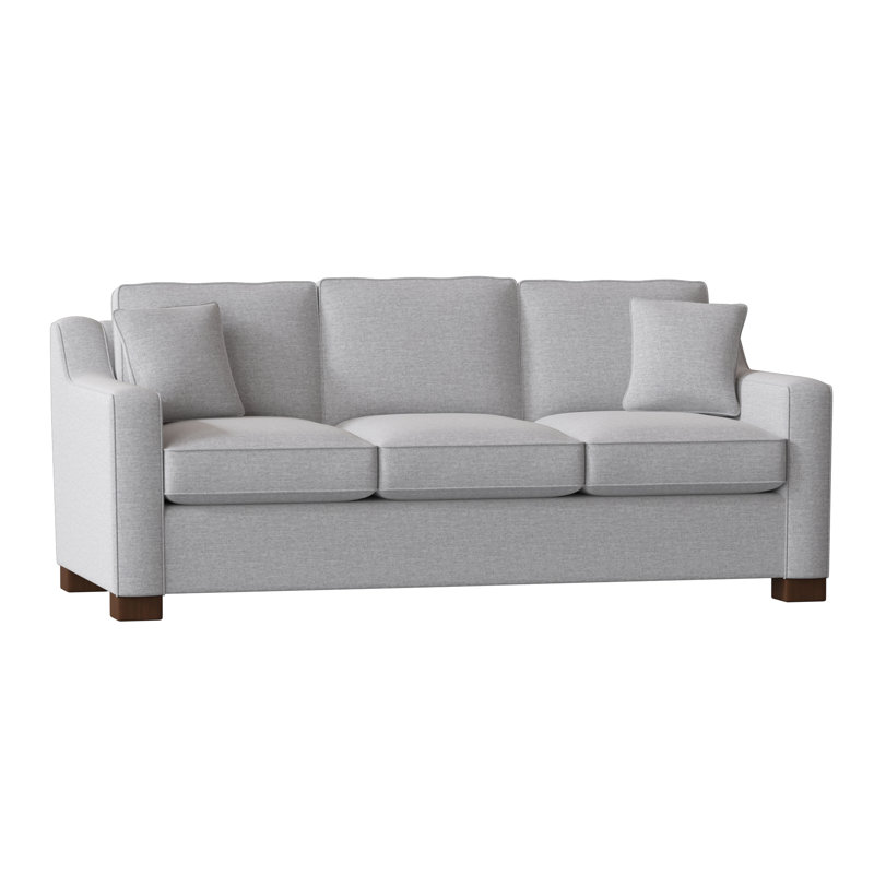 Aceyon Upholstered 79'' Reclining Sofa, Walnut, Jango Snow