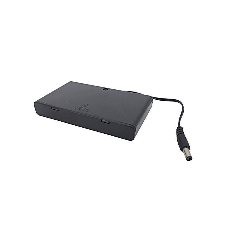 Boîtier de batterie AA pouvant contenir 8 batteries Support d'alimentation 12V avec interrupteur marche / arrêt DC mâle 5,5 / 2,1 mm