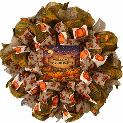 Couronne de récolte - potiron de bienvenue