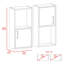 Armoire à pharmacie murale avec rangement ouvert et fermé 2 pièces Oba-1201321863