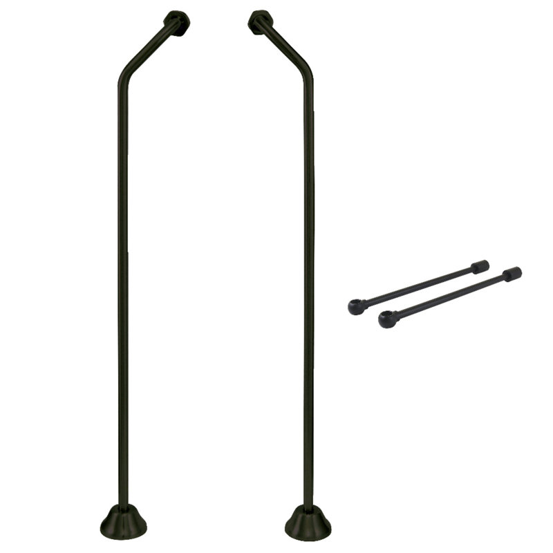 Canalisation combinée double avec support mural Kingston Brass, Noir mat