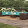Pavior Wicker 9 - Person Curved Seating Group with Cushions - No Assembly