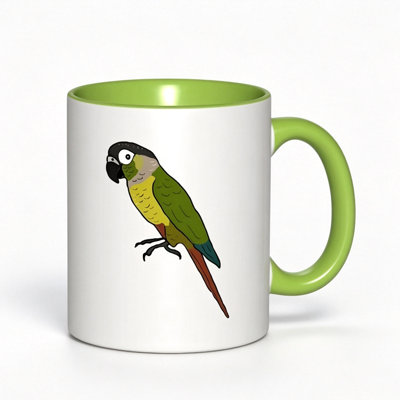 A Ceramic Coffee Mug Featuring a Green Cheeked Design, Perfect for Tea, Milk, Or Water. This Reusable Cup Makes a Thoughtful Gift for Coworkers.