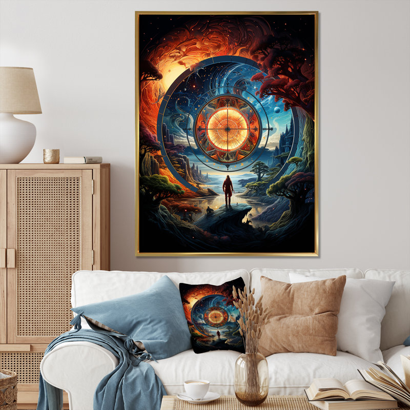 Reproduction sur toile de Lynnda, H 44 po x l 34 po x P 1,5 po, Cadre flottant doré