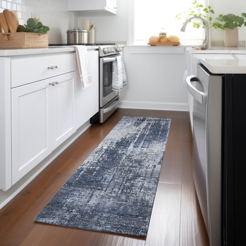 Lamanna Flatweave Washable Abstract Indoor / Outdoor Rug, Runner 2'3" x 7'6"