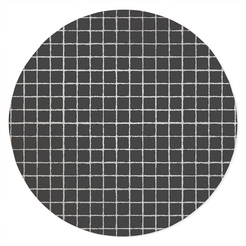 Rebar Non-Slip Outdoor Rug, Round 5'