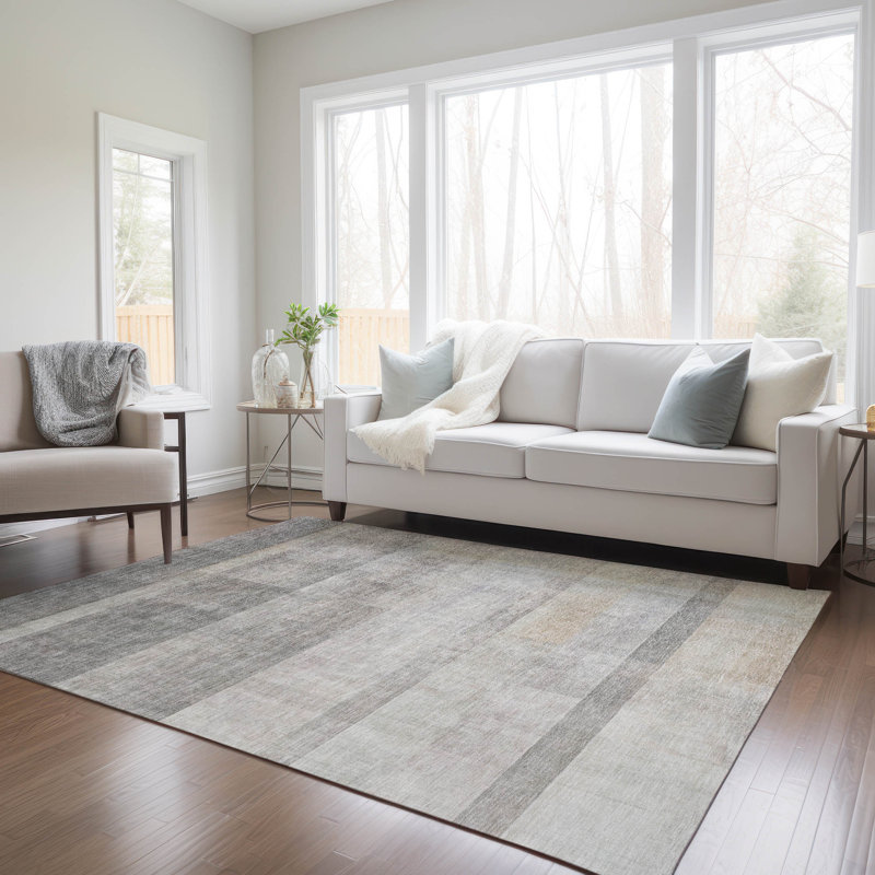 Tapis taupe / intérieur taupe Julieta, Rectangle 10 pi x 14 pi