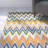Blair Blue/Yellow/Orange Striped Contemporary Area Rug-19276646