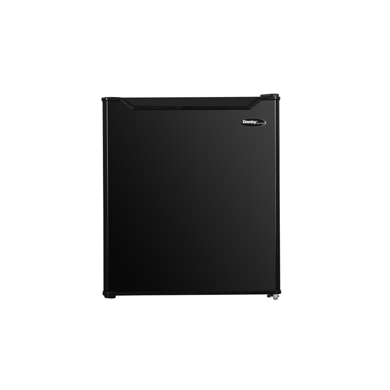 Black Compact Energy Star Mini Fridge with Reversible Door