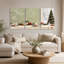 " Table Setting with Snowy Forest View Christmas " 3 Piece Art-1988419385