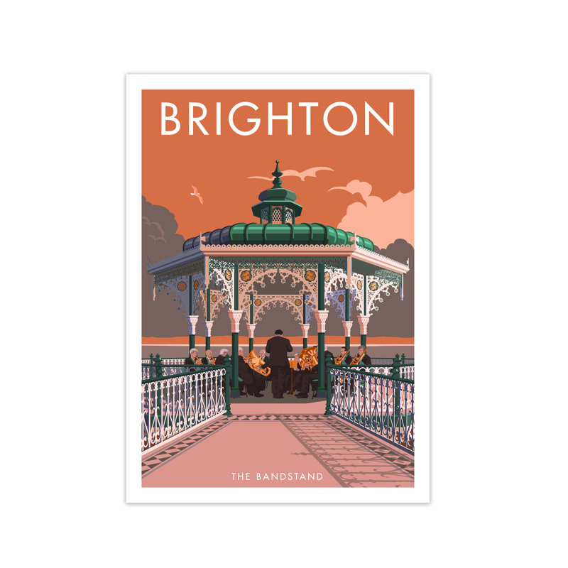 Brighton Bandstand by Stephen Millership - Print, 42 cm H x 29.7 cm W x 1 cm D, No Frame