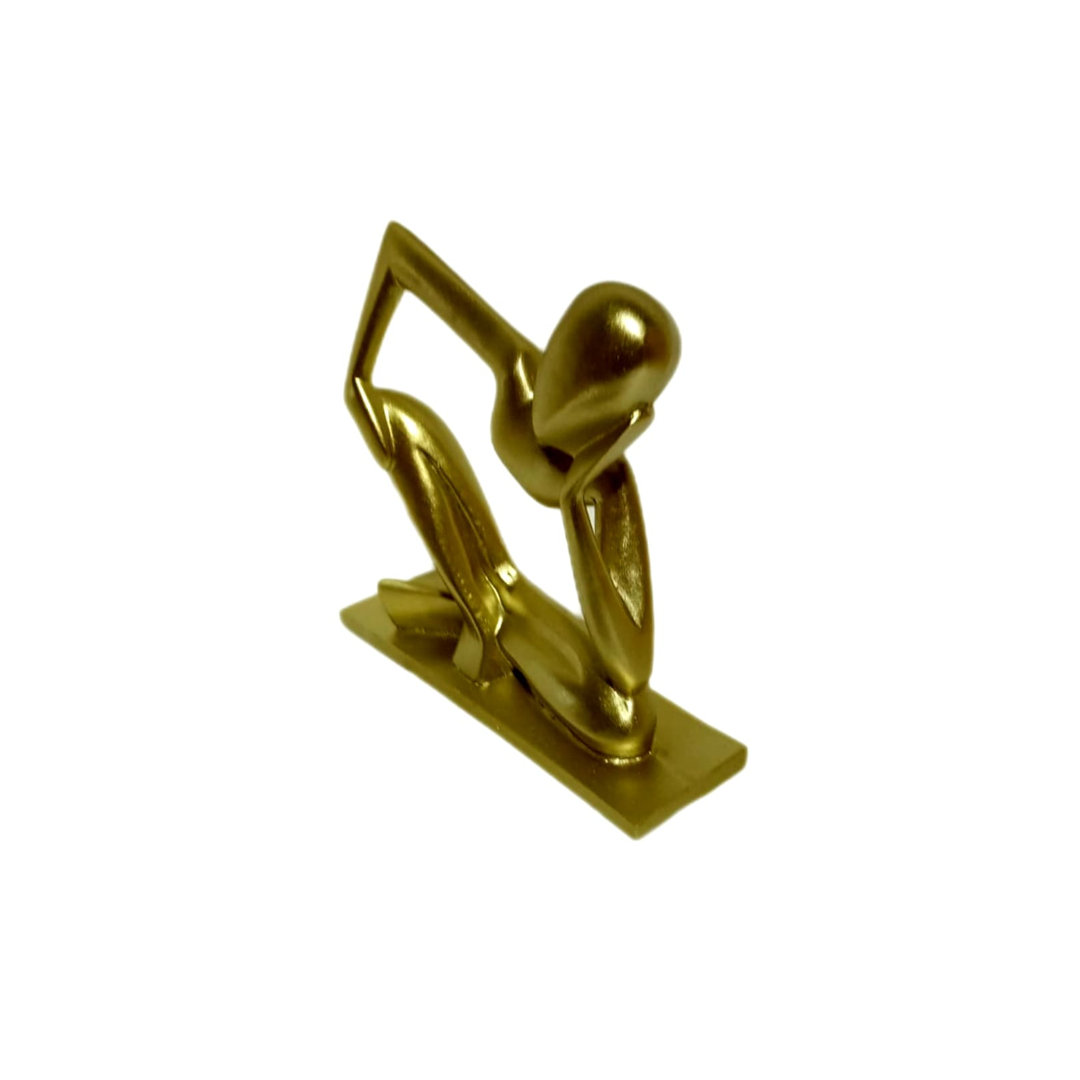 Skulptur Denkender Gold