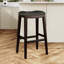 Tabouret de 30 po en cerisier, siège en cuir d'os pour un tabouret de cerisier Space Classy-123879147-123879144