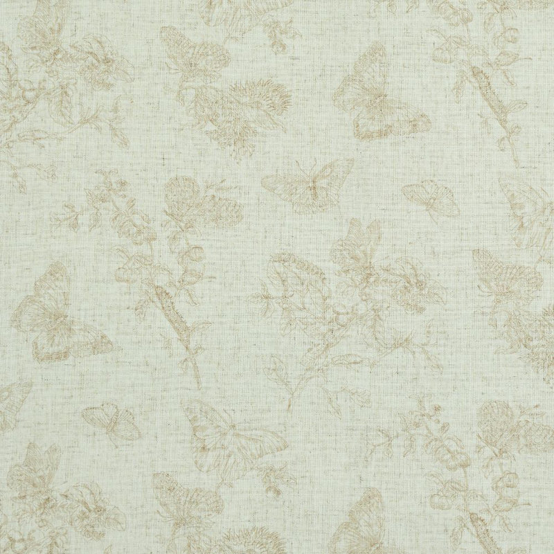 Baudin Butterfly Linen Wallpaper, Natural