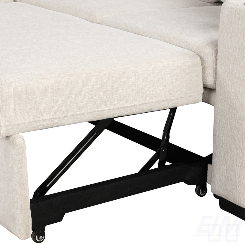 Canapé-lit convertible 108,7 po, Chenille beige