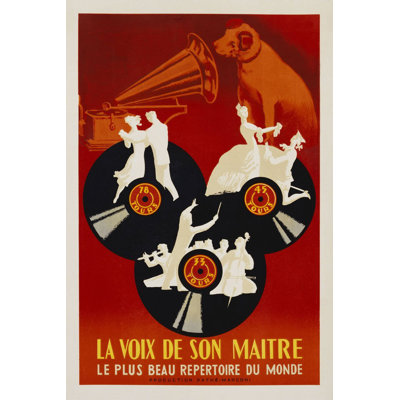 Buy Art for Less Officially Licensed La Voix De Son Maitre Musice Wrapped Canvas