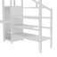 Lit mezzanine avec bureau en L et port USB, lit mezzanine avec garde-robe et tablette réglable pour les adolescents adultes-114221504-114221501