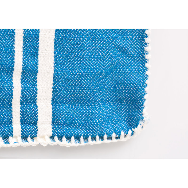 Serviette de bain en coton turc Albion, Bleu