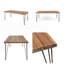 Ensemble de salle à manger 7 pièces en bois d'acacia avec 6 chaises ergonomiques et une grande table pour le jardin, la terrasse ou la piscine.-496213402
