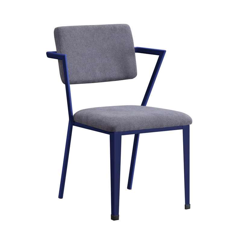 Cargo Gray Fabric & Blue Finish Office Chair, Gray