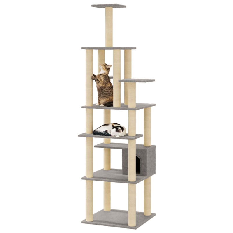 Edwards 183cm H Cat Tree, Grey/Beige