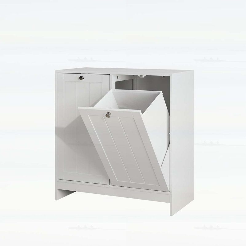 Armoire de rangement pour panier à linge avec paniers amovibles