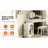 Modern White Corner Makeup Vanity With Tri - Folding Hd Mirror, 360 Rotation, 3 Color Led Lighting, And Comfortable Stool Dressing Table Brightness Adjustable Modes, Large Storage Drawer For Cosmetic