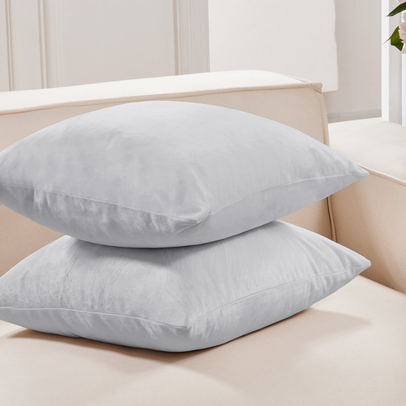 Reversible Pillow Cover, Light Gray, 18" x 18"