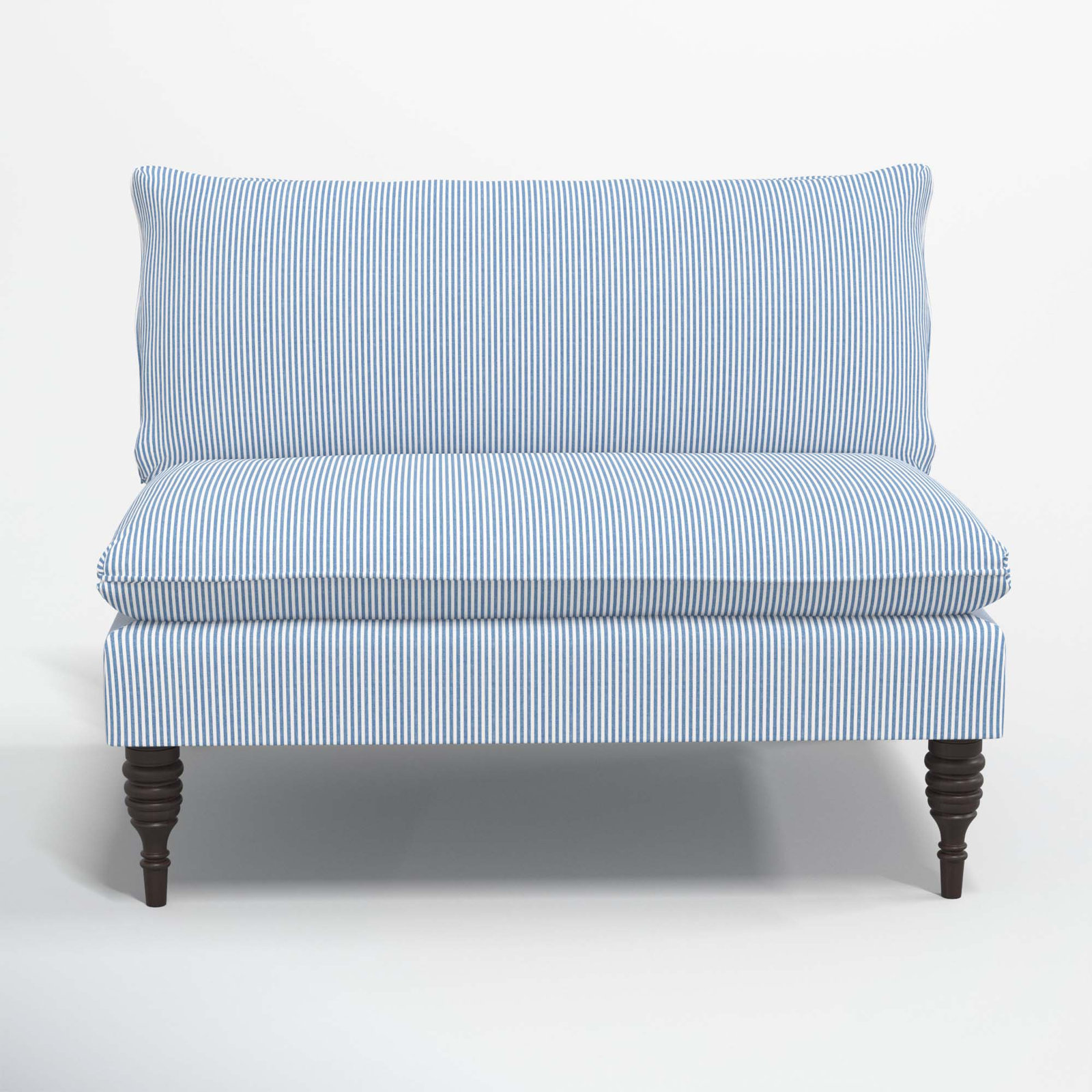 Cecelia 47'' Upholstered Loveseat, Prep Stripe Blue