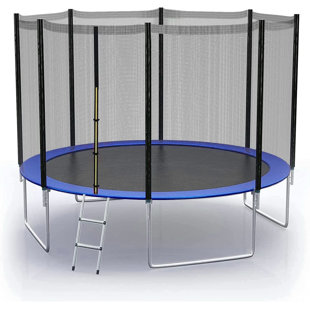 YAKEY Round Backyard Trampoline with Safety Enclosure