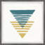 Teal And Yellow Triangles by Marmont Hill - Single Picture Frame Painting-41281888
