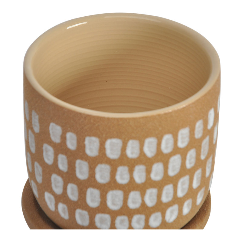Meissa Handmade Ceramic Planter, 4.5" H x 4.5" W x 4.5" D