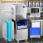Machine à glaçons commerciale avec station de refroidissement AMERLIFE, comptoir de machine à glace en acier inoxydable de 400 lb / 24 H avec capacité de rangement de 243 lb, autonettoyant pour la maison / le bar / le restaurant
