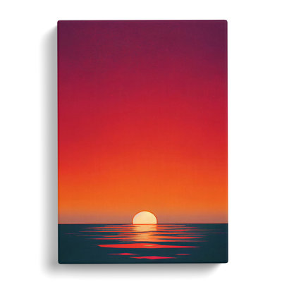 Superb Ocean Sunset - Wrapped Canvas Painting
