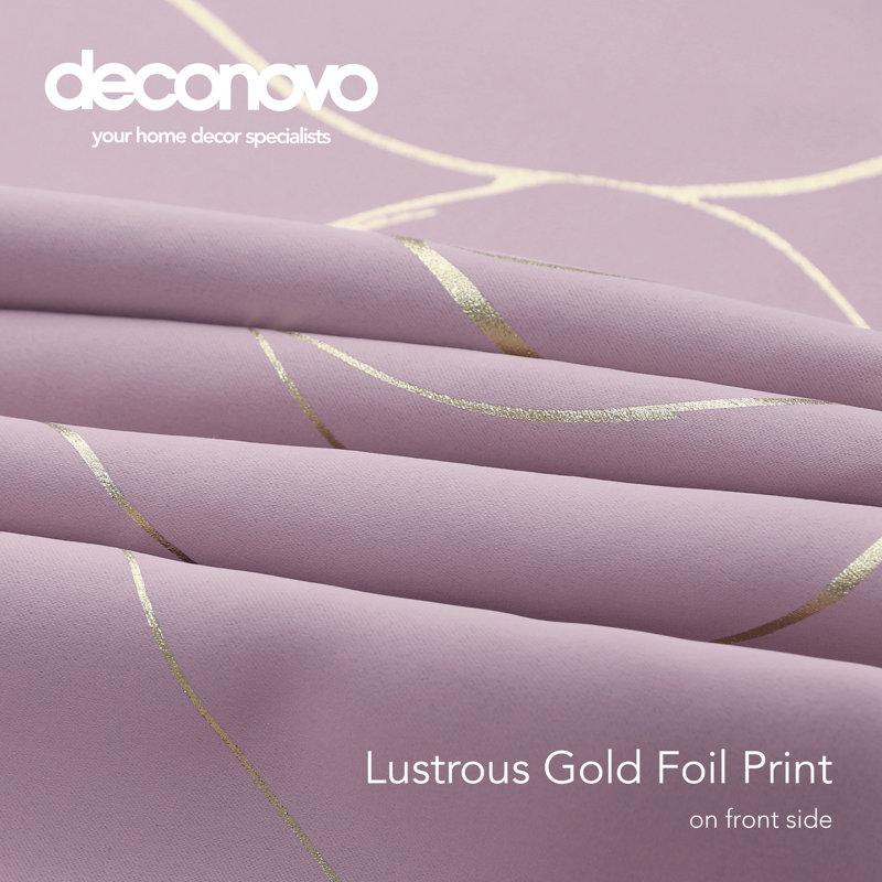 Valmar Blackout Curtain Pair, Pink Lavender, Width 168 x Drop 229cm