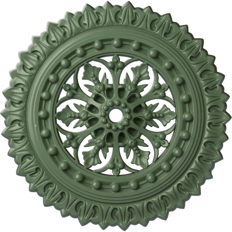 Médaillon de plafond H 18 1/2 po x l 18 1/2 po x P 1 1/2 po Sellek, Vert athénien