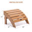 Repose-pieds de jardin de style avec repose-pieds en bois toutes saisons à finition brune pour jardin, patio, terrasse