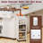 47.2" Wide Kitchen Island With Drop Leaf And Freestanding Rack-826906555