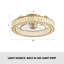 Ventilateur de plafond 20 "à intensité variable avec lumière DEL et télécommande