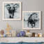 Proud Elephant - ensemble de 2 peintures sur toile encadrées-827508641-827508642