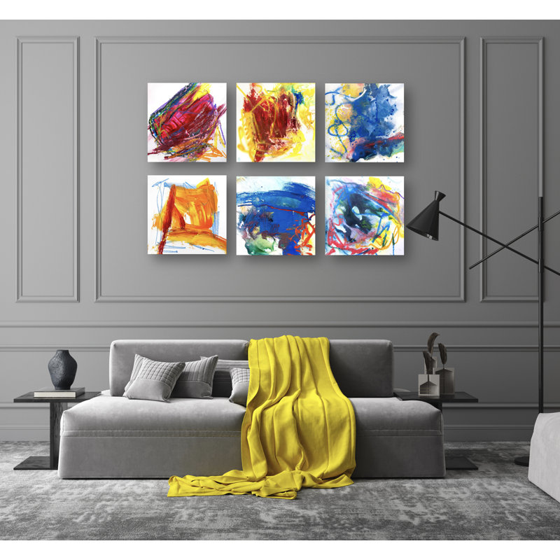 Mineral Series 6 Set I by John Beard - Artist Enhanced Canvas Print, 24" H x 24" W x 2" D, White