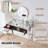 33.9" Mirrored Makeup Vanity Desk with Mirror and Lights, Mirrored Console Vanity Table with 2 Big Drawers & Open Shelf, Dressing Table with Charging Station for Bedroom, Silver